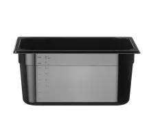 Container GN 1/2 black polycarbonate, Profi Line, GN 1/2, 9,5L, Black, 325x265x(H)150mm, 