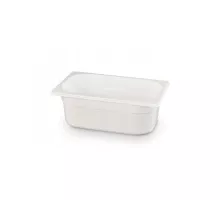 Trauks GN 1/4 no baltā polikarbonāta, GN 1/4, 1,8L, Balts, 265x162x(H)65mm, 