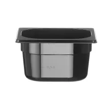 Trauks GN 1/6 „Profi Line” no melnā polikarbonāta, Profi Line, GN 1/6, 1,6L, Melns, 176x162x(H)100mm, 