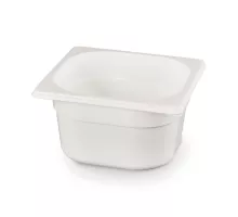 Trauks GN 1/6 no baltā polikarbonāta, GN 1/6, 1,6L, Balts, 176x162x(H)100mm, 