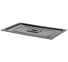 Lid for GN containers black polycarbonate, GN 1/1, Black, 530x325mm, 