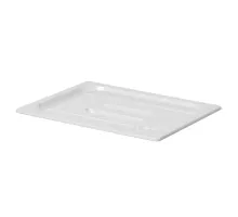 Lid for GN containers white polycarbonate, GN 1/2, White, 265x325mm, 