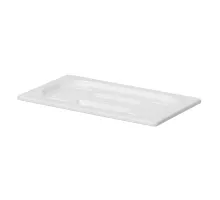 Lid for GN containers white polycarbonate, GN 1/4, White, 265x162mm, 