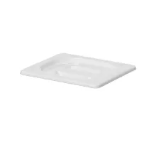 Lid for GN containers white polycarbonate, GN 1/6, White, 176x162mm, 