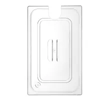 Lid for GN containers with sous vide stick recess, GN 1/1, Transparent, 530x325mm, 