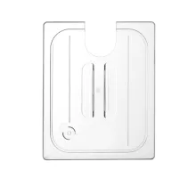 Lid for GN containers with sous vide stick recess, GN 1/2, Transparent, 265x325mm, 