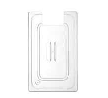 Lid for GN containers with sous vide stick recess, GN 1/1, Transparent, 530x325mm, 