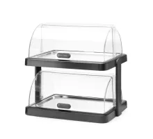 «Roll-top» tipa dubultā dzesēšanas vitrīna, 440x320x(H)440mm, 