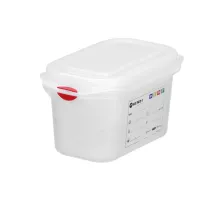 GN 1/9 container, polypropylene, GN 1/9, 1L, Transparent, 176x108x(H)100mm, Rectangular