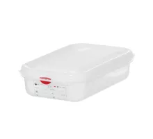 GN 1/4 container, polypropylene, GN 1/4, 1,8L, Transparent, 265x162x(H)65mm, Rectangular