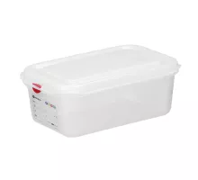 GN 1/4 container, polypropylene, GN 1/4, 2,8L, Transparent, 265x162x(H)100mm, Rectangular