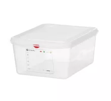 GN 1/2 container, polypropylene, GN 1/2, 10L, Transparent, 325x265x(H)150mm, Rectangular