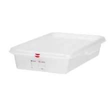 GN 2/3 container, polypropylene, GN 2/3, 9L, Transparent, 354x325x(H)100mm, Rectangular