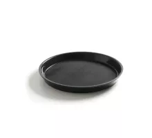 Serving tray, round, non-slip, high rim, black, ø360x(H)39mm, 