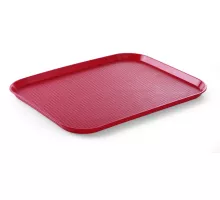 Polypropylene fast food tray, large, Red, 350x450x(H)20mm, 