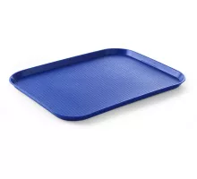 Polypropylene fast food tray, large, Blue, 350x450x(H)20mm, 