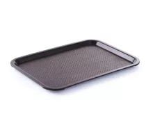 Polypropylene fast food tray, large, Brown, 350x450x(H)20mm, 