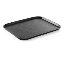 Polypropylene fast food tray, large, Black, 350x450x(H)20mm, 