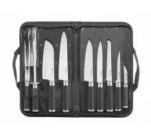 Komplekts ar 9 nažiem no nerūsējošā tērauda, Melns, 445x260x(H)65mm, 975770