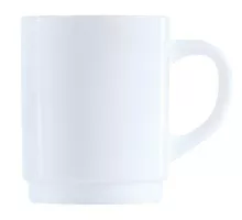 Restaurant mug, Arcoroc, 0,25L, White, 6 pcs., ⌀72x(H)89mm