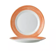 Brush line dessert plate, orange – set of 6 pcs., Arcoroc, 0,31L, Orange, 6 pcs., ⌀195x(H)22mm