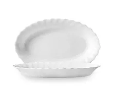 Trianon appetizer plate, Arcoroc, 220 mm, White, 220x140x(H)28mm