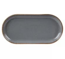 Buffet dish oval, Fine Dine, Stone, Dark grey
