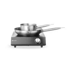 Komplekts: Indukcijas plīts 3500W + panna + panna, melns, 220-240V/3500W, 320x395x(H)95mm