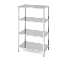 Uzglabāšanas plaukts ar 4 pilniem plauktiem - skrūvējams, Kitchen Line, 1000x600x(H)1800mm