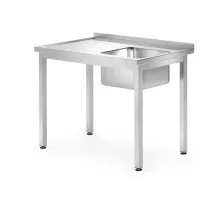 Sink table – bolted, depth 700 mm, Kitchen Line, 1000x700x(H)850mm