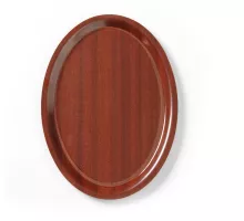 Mykonos – mahogany serving tray, oval, non-slip surface., Cambro, oval, Mahogany, 200x265x(H)mm