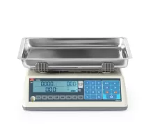 LCD etiķešu drukāšanas svari ar roku un legalizāciju, EGE līnija, 30 kg, TEM, 355x330x(H)155mm