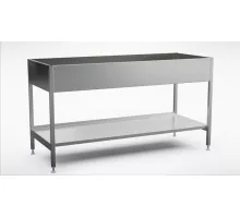 Base frame for drop in (for 4 GN-containers) with a shelf