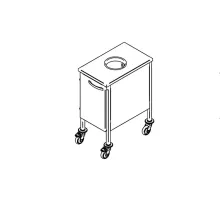 Тележка для биоотходов для одного контейнера