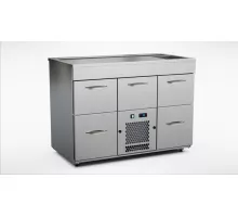 Aukstais skapis bārmeņiem 1200 mm, 5 atvilktnes