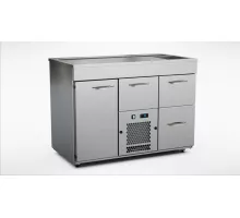 Aukstais skapis bārmeņiem 1200 mm, 1 durvis, 3 atvilktnes