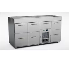 Aukstais skapis bārmeņiem 1600 mm, 7 atvilktnes