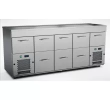 Aukstais skapis bārmeņiem 2000 mm, 8 atvilktnes