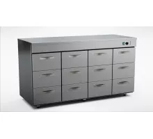 Шкаф для горячего 1600 мм, 12 выдвижных ящиков