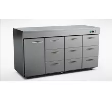 Шкаф для горячего 1600 мм, 1 дверь, 9 ящиков