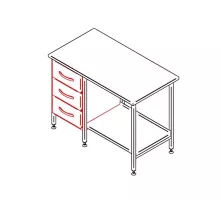 Atvilktņu bloks, 3 atvilktnes