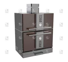 Charcoal oven, with cabinet, 712x548x1121 mm, brown