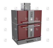 Charcoal oven, with cabinet, 712x548x1121 mm, red