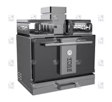 Charcoal oven, with open shelf, 712x548x1121 mm