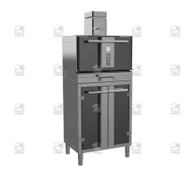 Charcoal oven, with stand, 712x548x1865 mm