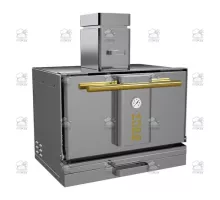 Charcoal oven, 712x548x890 mm, chrome