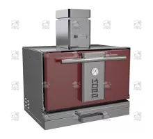 Charcoal oven, 712x548x890 mm, red