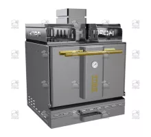 Charcoal oven, with open shelf, 712x697x1392 mm, chrome