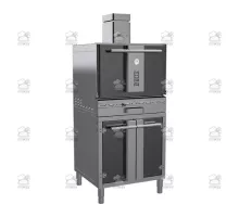 Charcoal oven, with stand, 712x697x1930 mm
