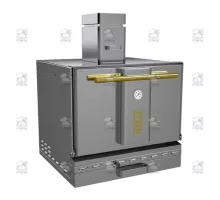 Charcoal oven, 712x697x1104 mm, chrome